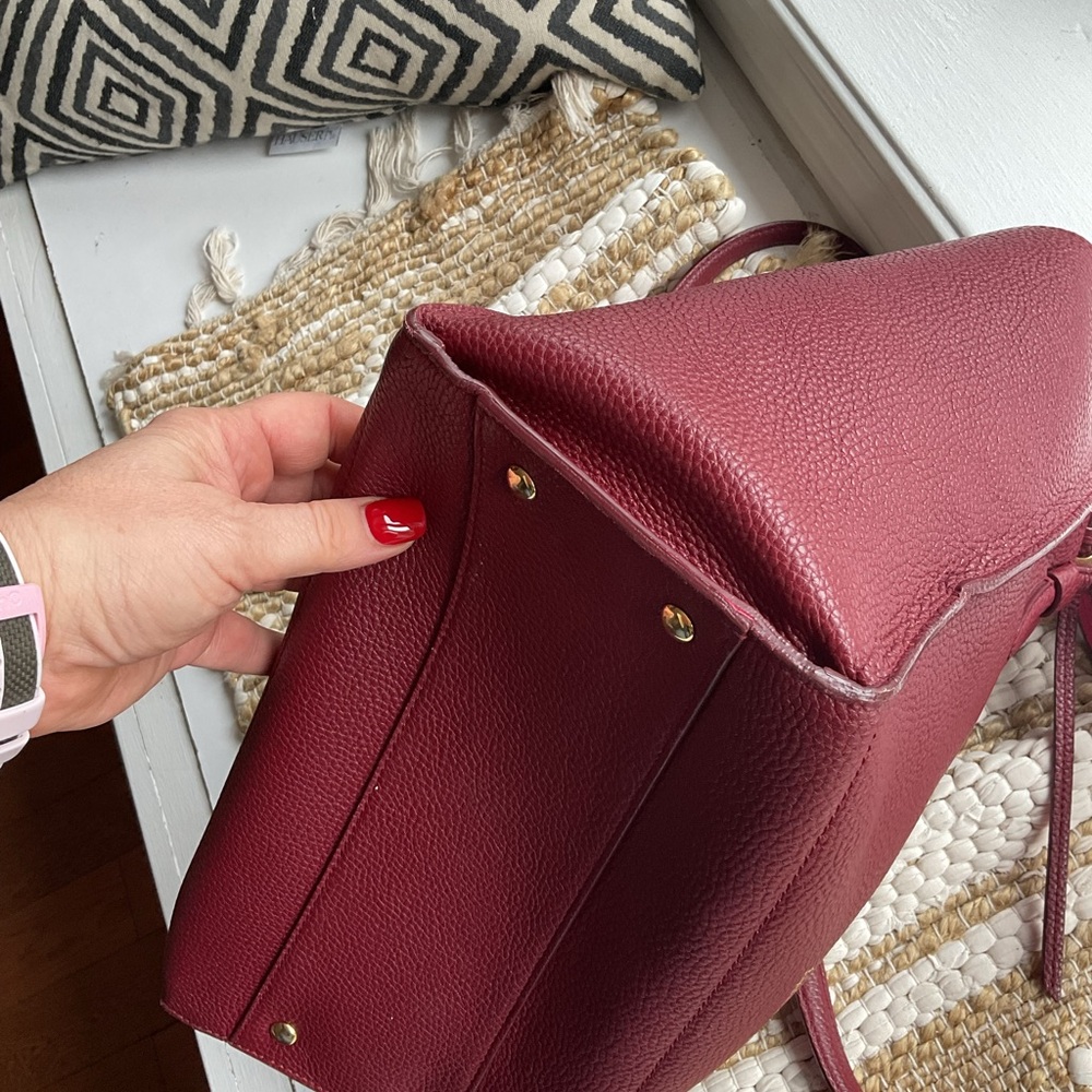 Salvatore Ferragamo Burgundy Leather Tote - Picture 13 of 16